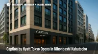 Exterior of Caption by Hyatt Kabutocho Tokyo in Nihonbashi, showing a modern facade and entryway for the new Caption by Hyatt Tokyo opening.
