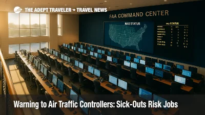 FAA Command Center operations floor during shutdown, illustrating air traffic controllers staffing strain and metered arrivals impacting U.S. flight delays.
