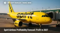 Spirit Airlines Airbus at the gate illustrates restructuring and the Spirit Airlines profitability forecast for 2027.