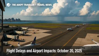 Ramp view at Boston Logan during flight delays, thunderheads offshore, arriving jets queuing along the taxiway.