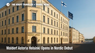 Exterior of Waldorf Astoria Helsinki in Kruununhaka, showcasing Nordic design and the brand's debut in the region.