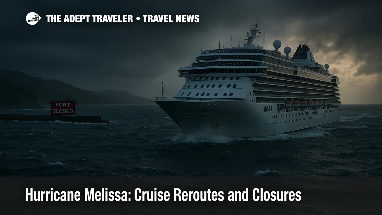 Cruise ship reroutes around Jamaica as Hurricane Melissa closes ports and rough seas disrupt Western Caribbean calls