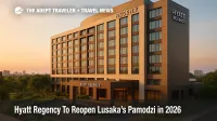 Hyatt Regency Lusaka The Pamodzi exterior rendering in central Lusaka highlighting a refreshed five-star hotel and new World of Hyatt option for 2026 travelers