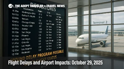 Departures board at San Francisco International Airport shows