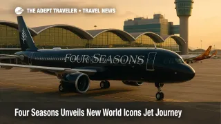 Four Seasons New World Icons Private Jet Airbus A321neo on the ramp at Hong Kong International Airport at sunset.