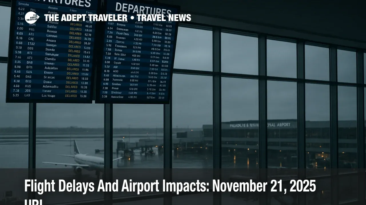 Low clouds cause flight delays November 21 2025 as departures back up at Philadelphia International Airport and ripple across major U.S. hubs