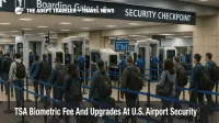Travelers queue at TSA security in MSP Airport as new scanners and TSA biometric fee reshape U.S. checkpoint screening