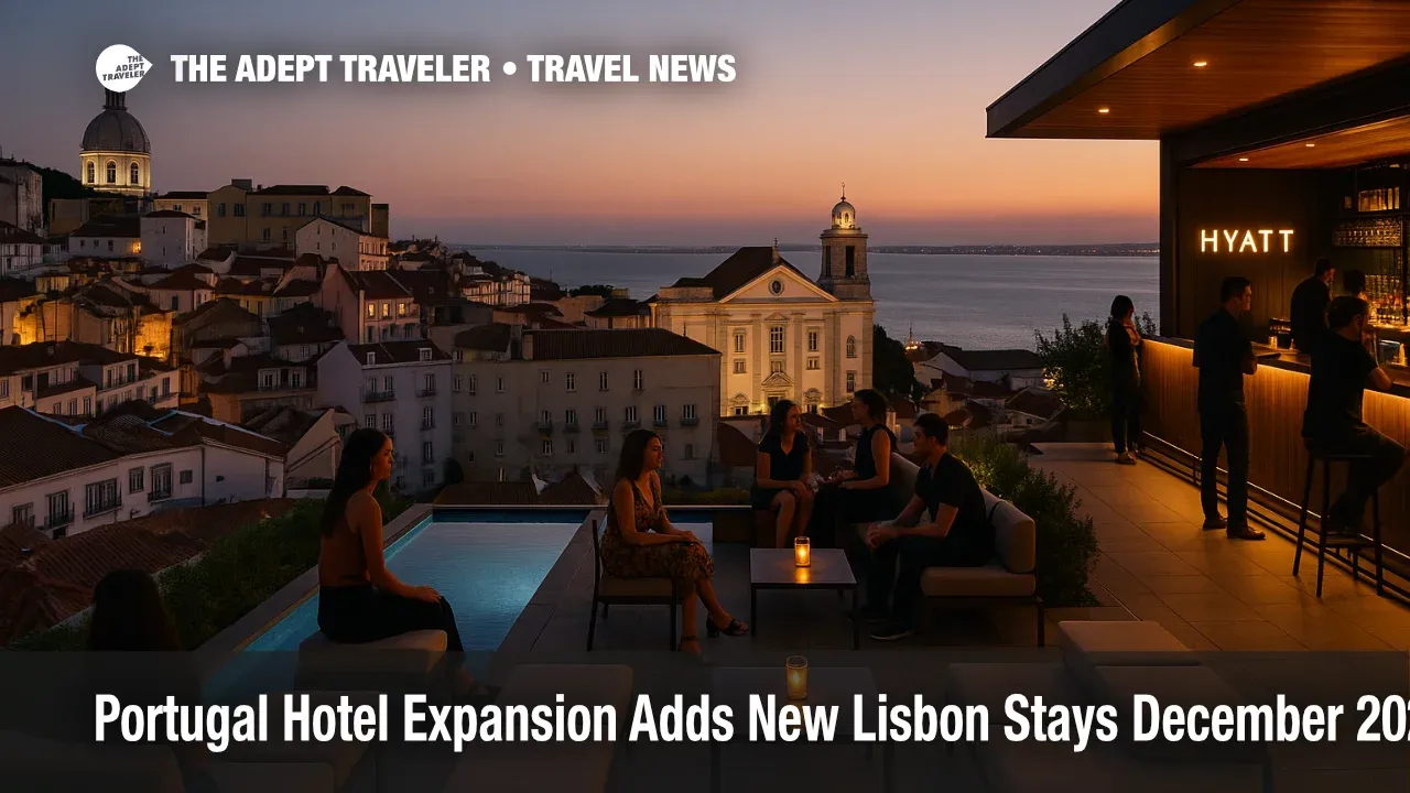 Rooftop bar view over Lisbon as Portugal hotel expansion 2026 adds new lifestyle stays for city break travelers