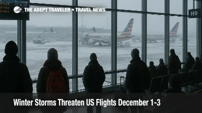 Passengers watch snow covered ramps at Chicago O Hare as US winter storms flight delays build and deicing trucks work around grounded jets
