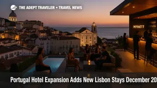 Rooftop bar view over Lisbon as Portugal hotel expansion 2026 adds new lifestyle stays for city break travelers