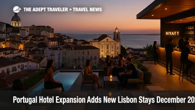 Rooftop bar view over Lisbon as Portugal hotel expansion 2026 adds new lifestyle stays for city break travelers