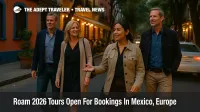 Small Roam by Tauck 2026 itineraries group walks through Mexico City's Roma district with a guide, showing flexible small group city touring