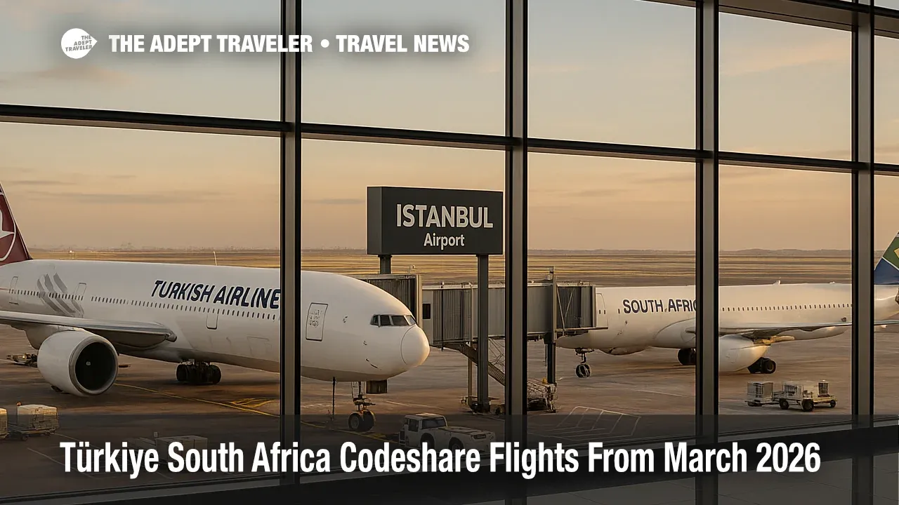 Widebody jets at Istanbul Airport show Türkiye South Africa codeshare flights and simpler one ticket links for travelers.
