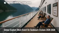 Seabourn guests on deck in Alaska during the Explore More Event cruise sale for discounted 2026 to 2028 voyages.