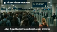 Travelers queue at Lisbon airport border control as EES rollout and simplified checks worsen Lisbon airport border queues for non EU passengers