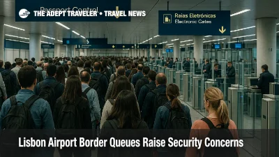 Travelers queue at Lisbon airport border control as EES rollout and simplified checks worsen Lisbon airport border queues for non EU passengers