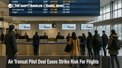 Air Transat pilot strike risk eases as travelers recheck flights at Montréal Trudeau after the tentative deal