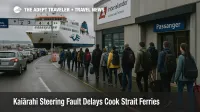Cook Strait ferry disruption at Wellington terminal after Kaiārahi steering issue forces rebooked sailings