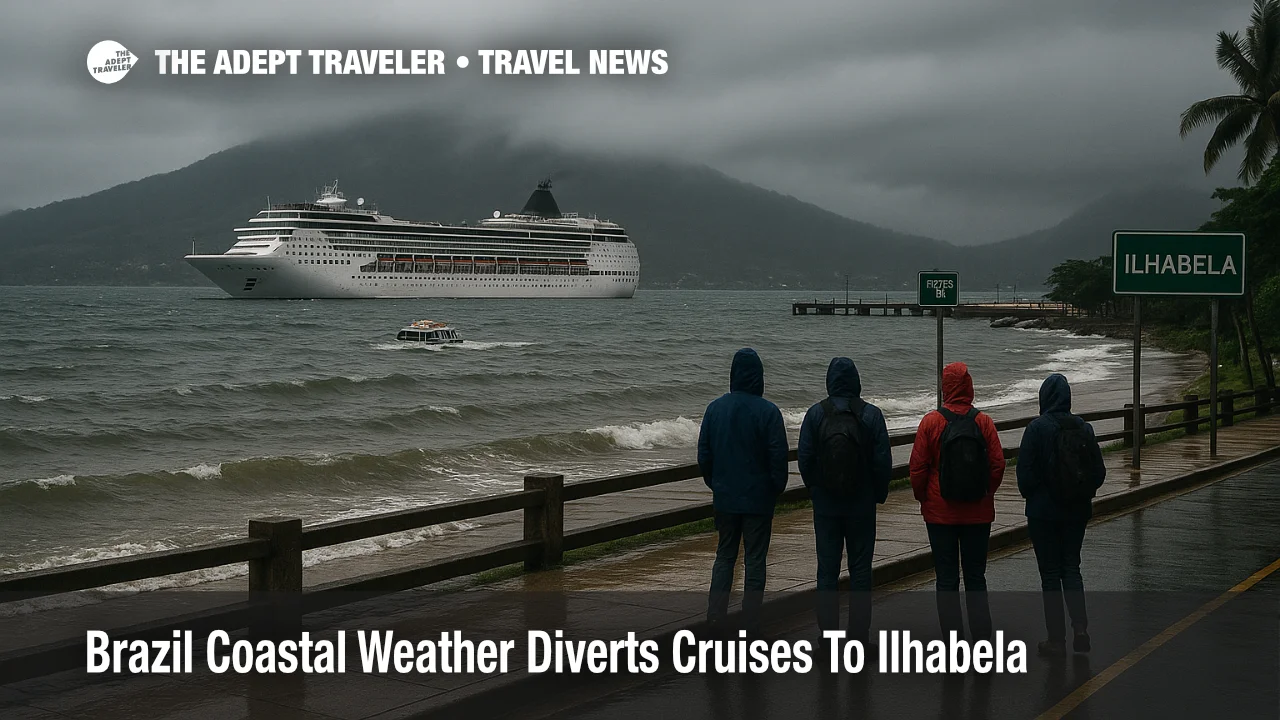 Ilhabela cruise diversions as rough seas force tender changes for Brazil coast itineraries