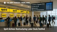 Spirit Airlines restructuring labor deals signal stability as travelers queue at Fort Lauderdale Hollywood Airport check in