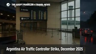 Argentina air traffic controller strike delays departures at Buenos Aires Aeroparque during December 2025 windows