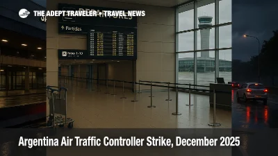 Argentina air traffic controller strike delays departures at Buenos Aires Aeroparque during December 2025 windows