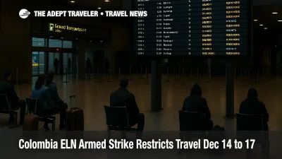 Colombia ELN armed strike travel restrictions snarl transfers at Bogotá El Dorado Airport as travelers watch delay boards