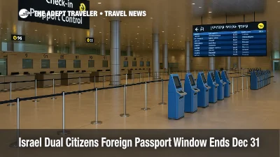 Ben Gurion Airport check in illustrates Israel dual citizens passport rule ending December 31, 2025