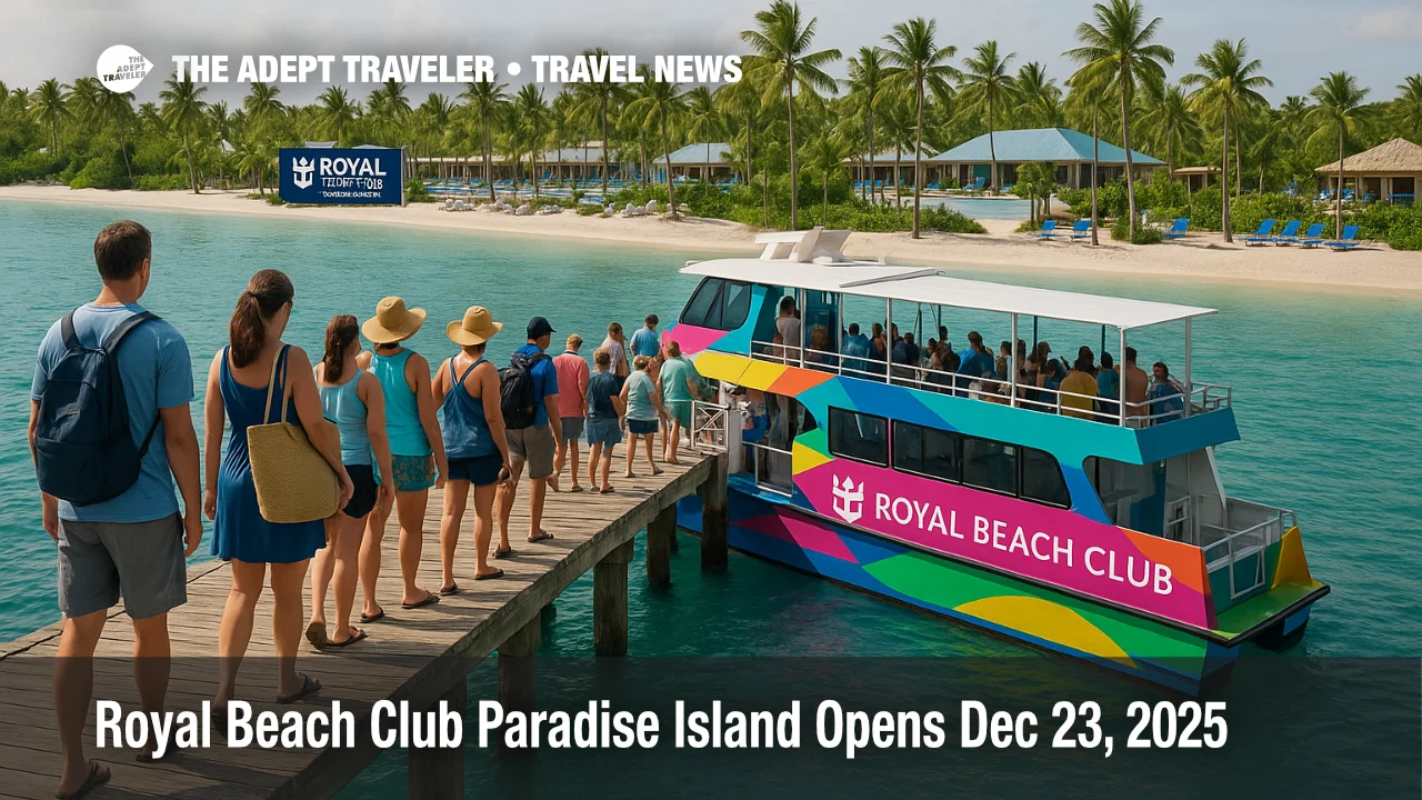 Royal Beach Club Paradise Island opens in Nassau as cruise guests board ferries for a day pass beach day