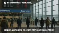 Ryanair Belgium route cuts warning at Brussels South Charleroi Airport as passengers watch departures screens