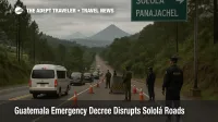 Sololá state of emergency checkpoint slows CA 1 road travel near Lake Atitlán transfers in Guatemala