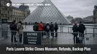 Paris Louvre strike closure forces visitors to pivot as the Pyramid entrance sits quiet and tours reroute