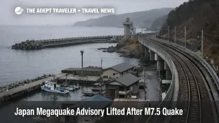 Japan megaquake advisory lifted, Sanriku coastal rail and harbor scene shows why buffers still matter