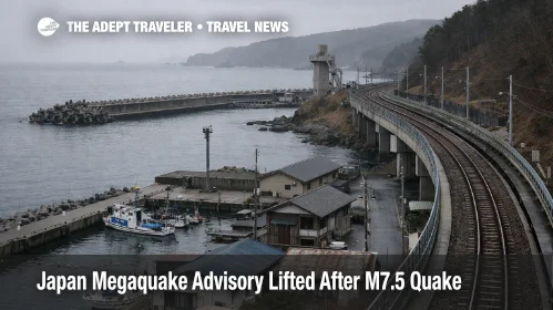 Japan megaquake advisory lifted, Sanriku coastal rail and harbor scene shows why buffers still matter