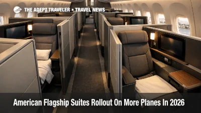 American Flagship Suites 2026 shown as lie flat suites with privacy doors inside a new A321XLR cabin at JFK