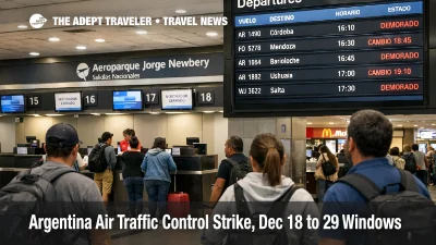 Argentina air traffic control strike delays build at Aeroparque as travelers watch domestic departure boards