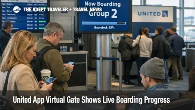 United app Virtual Gate helps travelers time boarding at Chicago O'Hare as gate areas stay crowded during peak travel