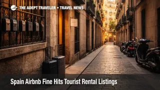 Madrid historic street with tourist key lockboxes, illustrating Spain short term rentals and housing pressure