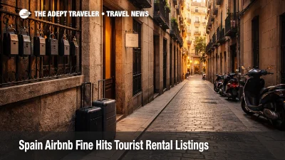 Madrid historic street with tourist key lockboxes, illustrating Spain short term rentals and housing pressure