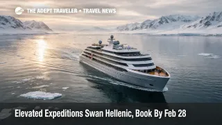 Swan Hellenic Elevated Expeditions offer, expedition ship in Arctic waters as the February 28, 2026 booking deadline nears
