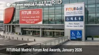 FITUR4all Madrid forum signage at IFEMA entrance, highlighting accessible tourism meetings on January 23, 2026