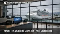 Cruise terminal at Honolulu Harbor reflects Hawaii 11% cruise tax starting Jan 1, 2026 for port call fares