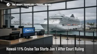 Cruise terminal at Honolulu Harbor reflects Hawaii 11% cruise tax starting Jan 1, 2026 for port call fares