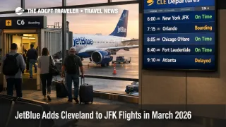 JetBlue Cleveland JFK nonstop, A220 boards at Cleveland Hopkins as travelers plan March 2026 New York trips