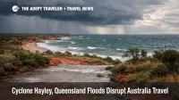 Storm clouds over the Kimberley coast as Cyclone Hayley Australia travel disruption forces road and flight reroutes