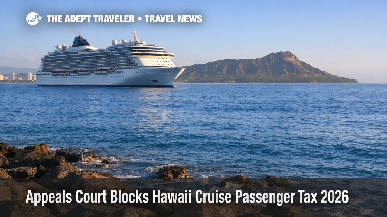 Hawaii cruise tax injunction leaves a ship offshore Oahu as travelers recheck 2026 fare and port tax line items