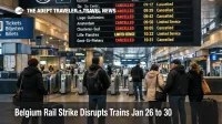 Belgium rail strike forces travelers to rethink Brussels Airport train plans as boards show cancellations