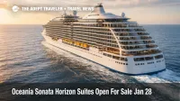 Oceania Sonata Horizon Suites, luxury ship underway as travelers plan the January 28, 2026 booking window
