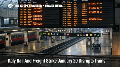 Italy rail strike January 20 shown at Roma Termini as travelers face cancelled Trenitalia departures