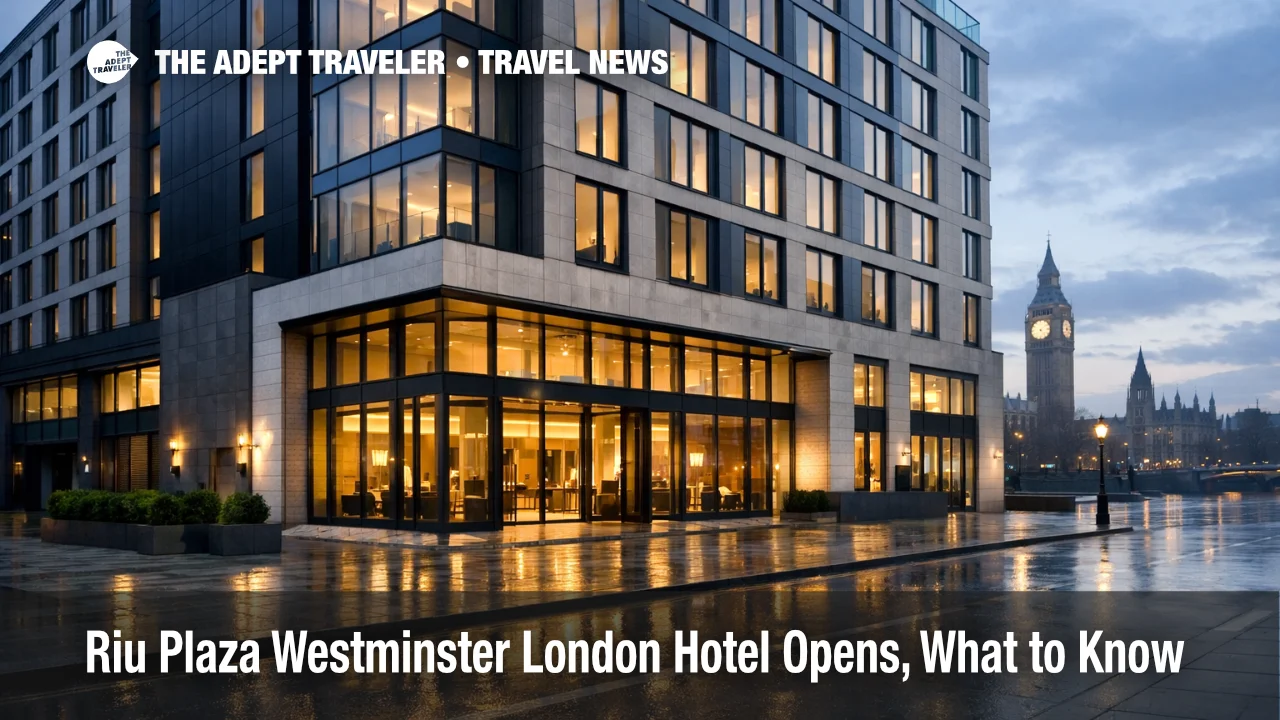 Riu Plaza Westminster London hotel adds 464 rooms near the Thames, helping travelers choose between Westminster and Victoria stays